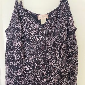 Women's Band of Gypsies Purple with Print Dress - Large